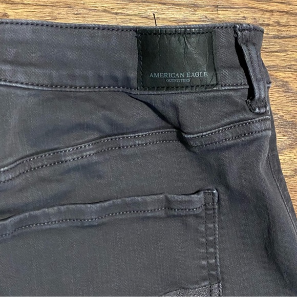 American Eagle Hi-Rise Jegging Crop Gray Denim Size 18 Short - Picture 4 of 10